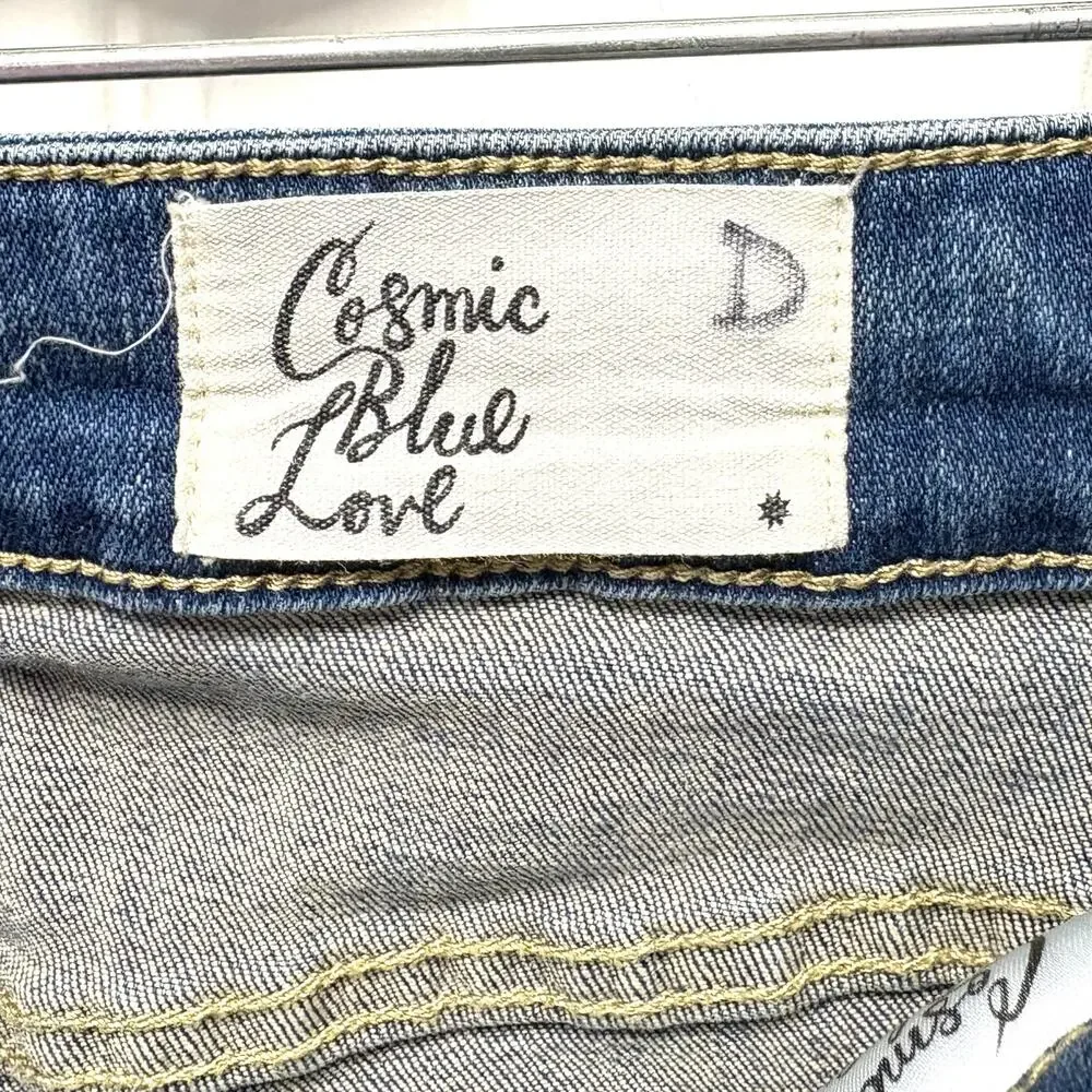 Cosmic Blue Love Jeans, Boot Cut, Medium Wash, Mid to High Rise, Women's Size 27